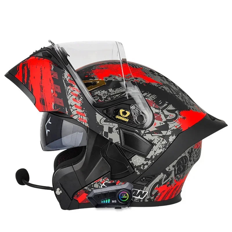 Casque moto modulable bluetooth intégré - HELMETIX B25
