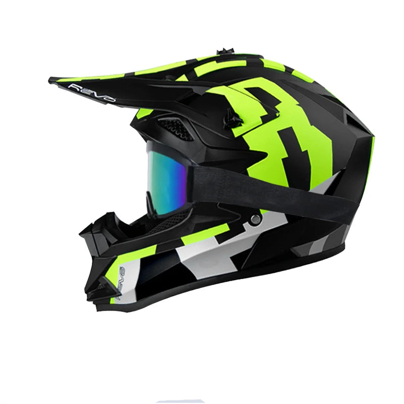 Casque moto cross bleu - Helmetix TTR 55