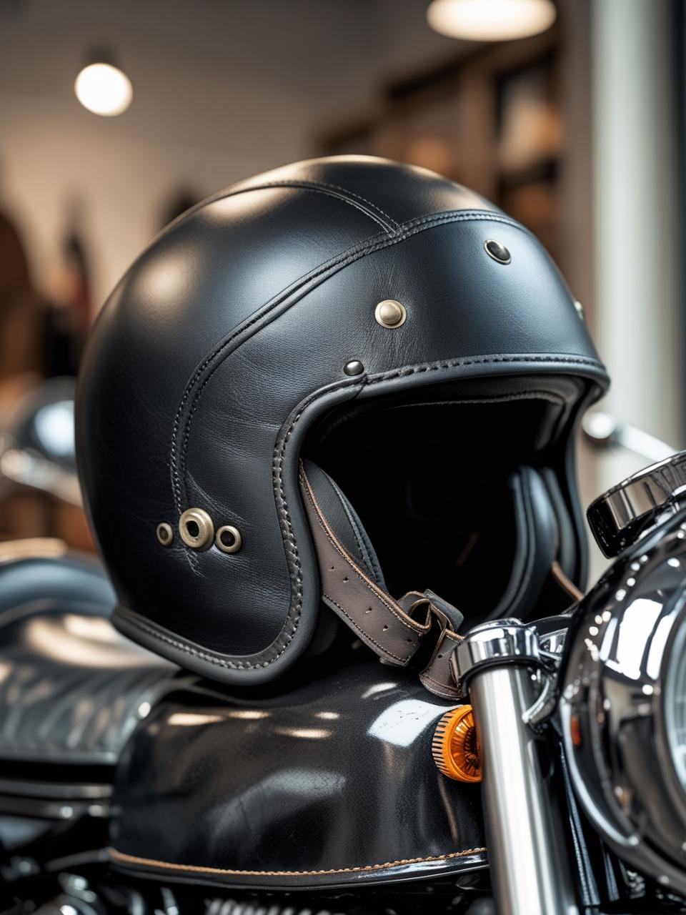 Casque moto vintage