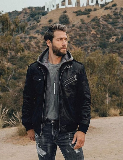 blouson moto homme en cuir - helmetix CP 145