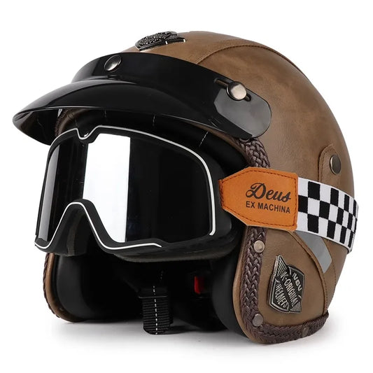 Casque jet moto vintage - Helmetix VIP 89