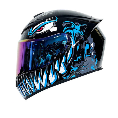 Casque moto avec dent - Helmetix MXT 850