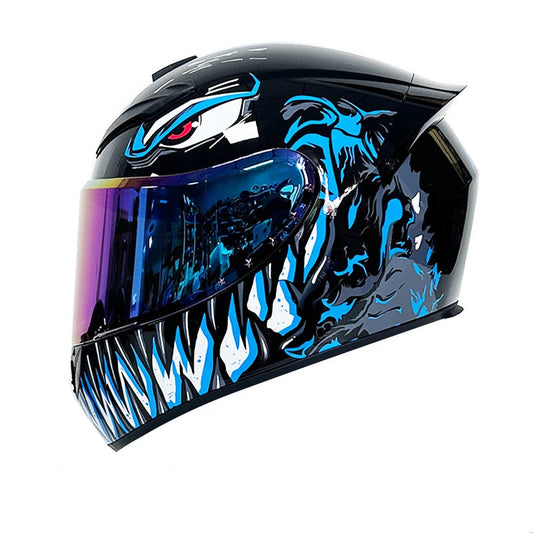 Casque moto avec dent - Helmetix MXT 850