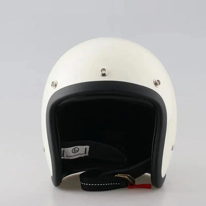Casque moto blanc vintage - Helmetix BKL 1852