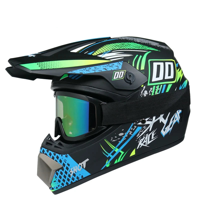 Casque moto cross enfant 10 ans / 8 ans - Helmetix RDX 69