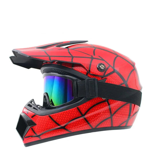 Casque moto enfant rouge - Helmetix RDS 93