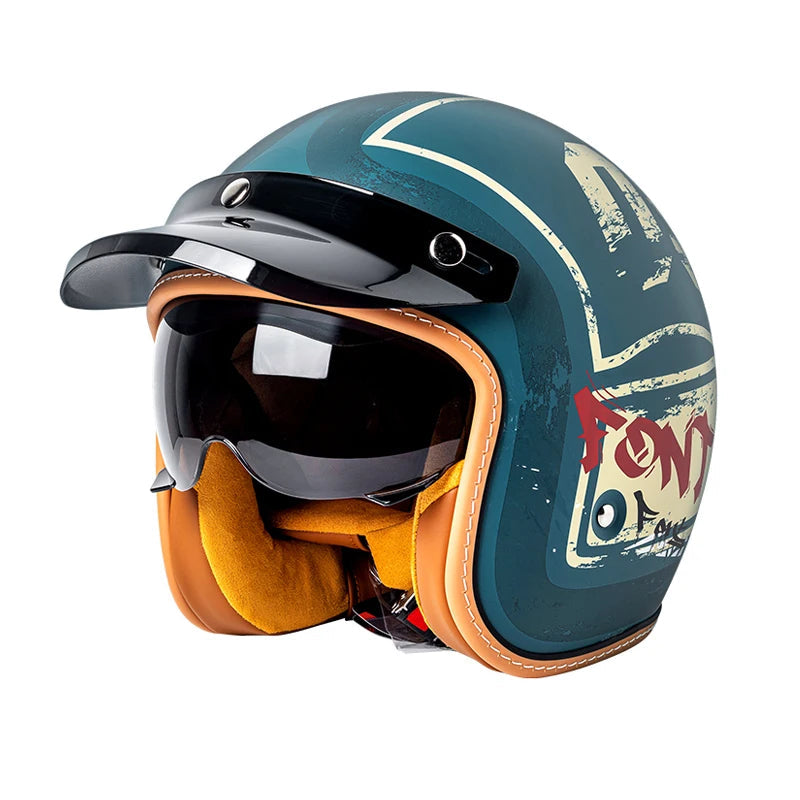 Casque moto jet avec casquette - Helmetix Vix 1734