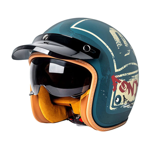 Casque moto jet avec casquette - Helmetix Vix 1734