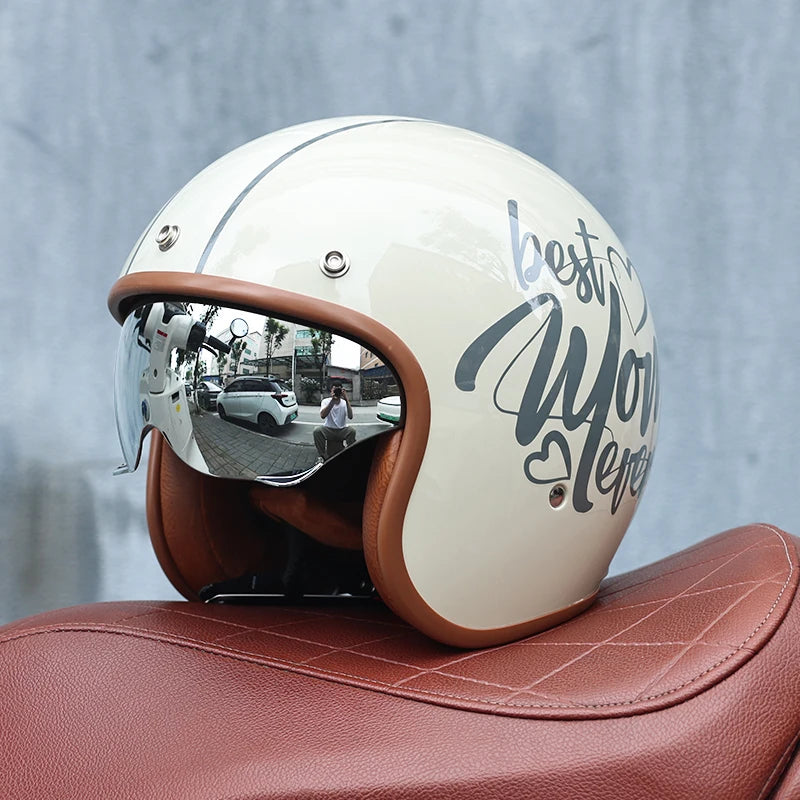Casque moto vintage femme - Helmetix BGX 788