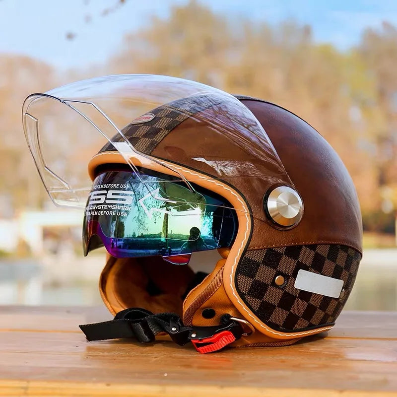 Casque moto vintage homologué - Helmetix BGX 850