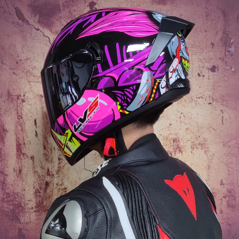 Casque moto noir - Helmetix LPX 456