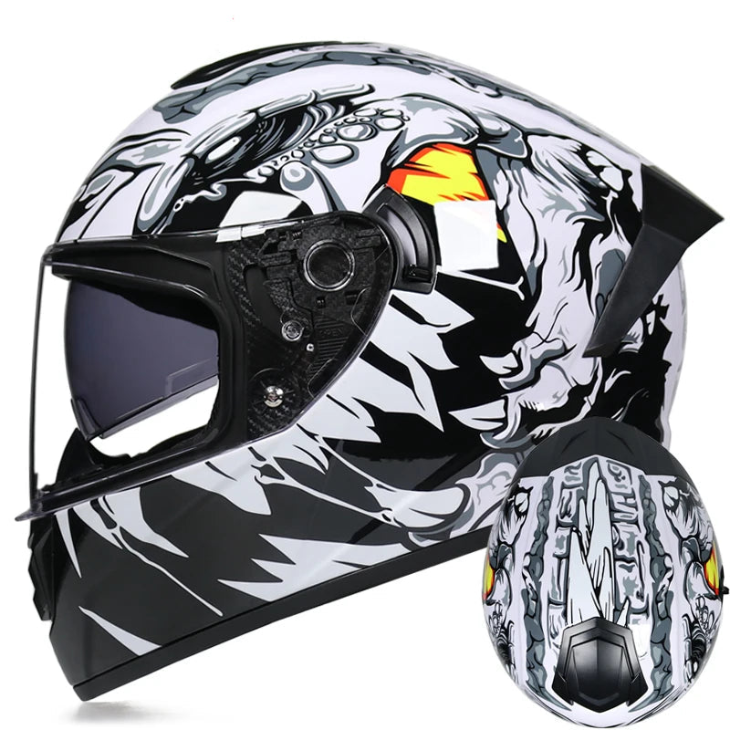 Casque moto noir - Helmetix LPX 456