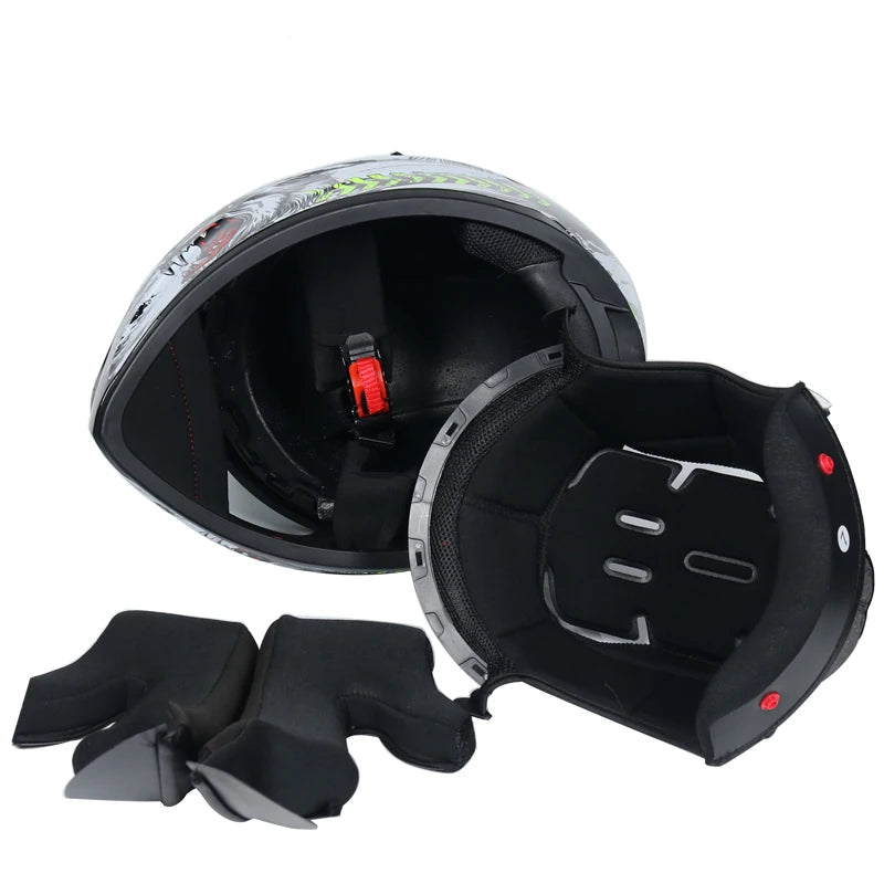 Casque moto noir - Helmetix LPX 456