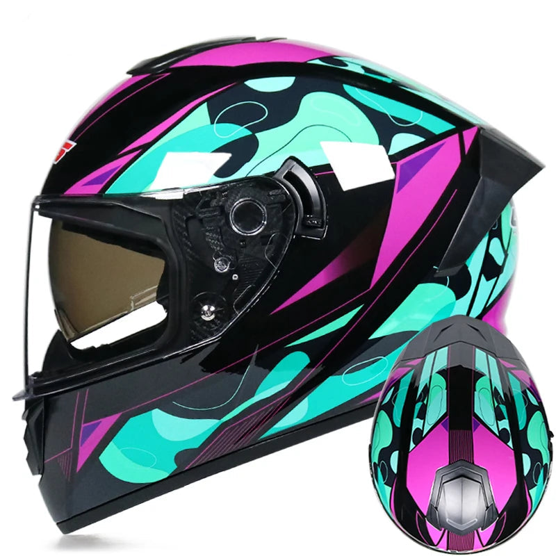 Casque moto noir - Helmetix LPX 456