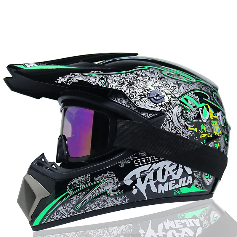 Casque moto cross enfant 10 ans / 8 ans - Helmetix RDX 69