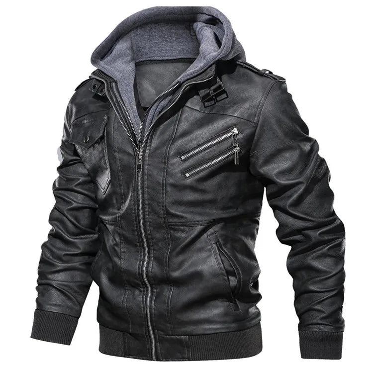 blouson moto homme en cuir - helmetix CP 145