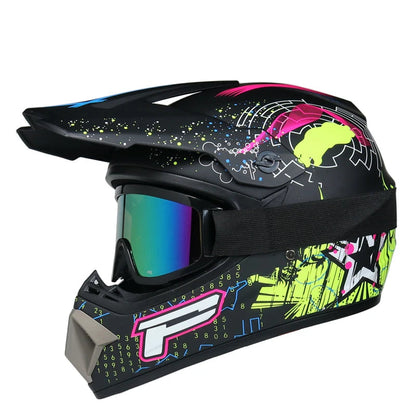 Casque moto cross enfant 10 ans / 8 ans - Helmetix RDX 69