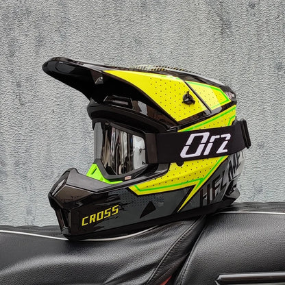 Casque moto cross blanc - Helmetix MP 92
