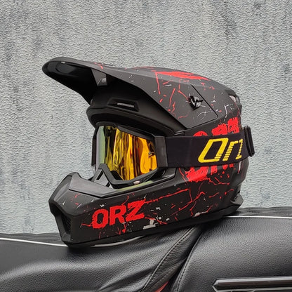 Casque moto cross blanc - Helmetix MP 92