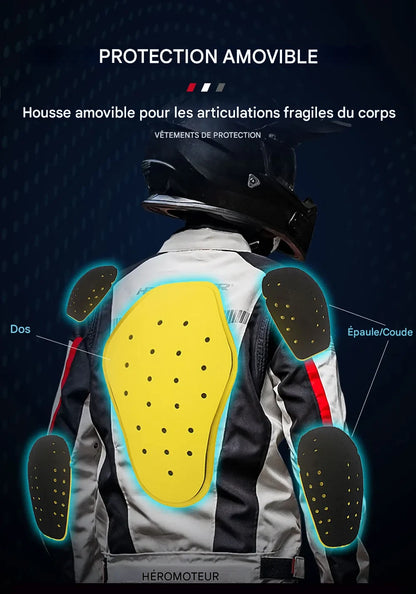 blouson hiver homme moto (protection) - helmetix HJK 168