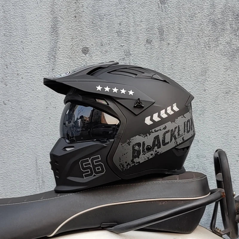 Casque moto vintage integral - Helmetix IPLM 56