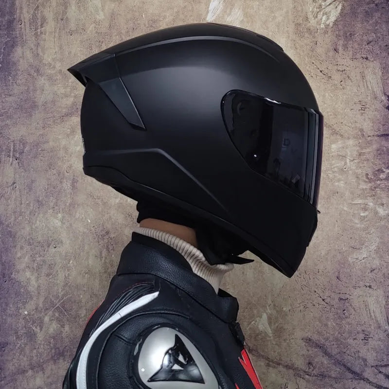 Casque moto noir - Helmetix LPX 456