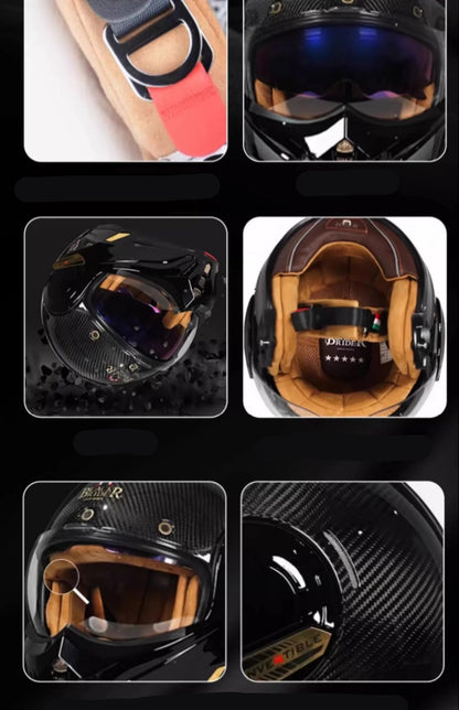 Casque moto modulable carbone - Helmetix BQR 999