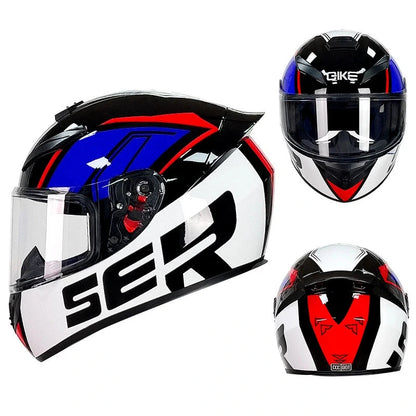 casque moto rouge intégrale - Helmetix PCX 456