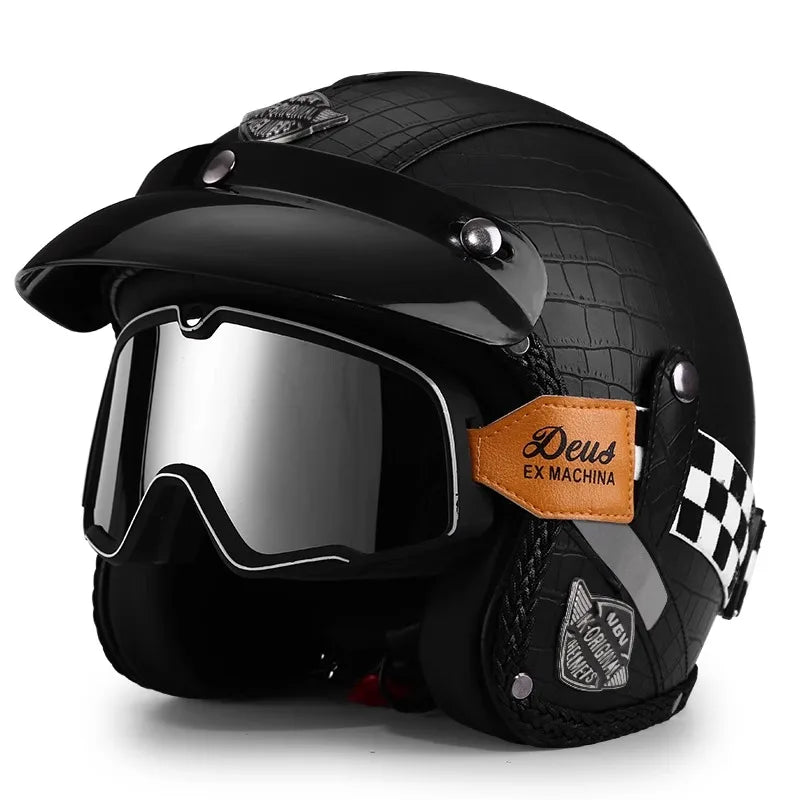 Casque jet moto vintage - Helmetix VIP 89