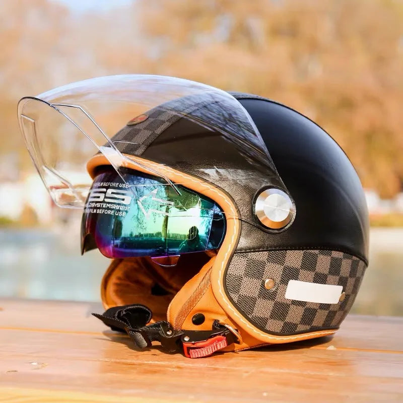 Casque moto vintage homologué - Helmetix BGX 850