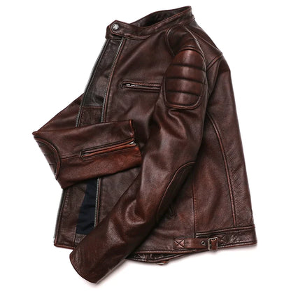 veste moto en cuir homme - helmetix CP 100