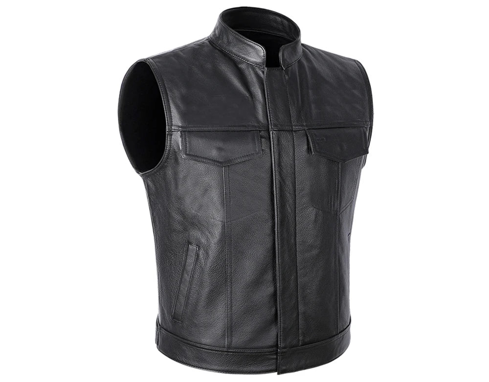 veste en cuir sans manche - helmetix ANR 69
