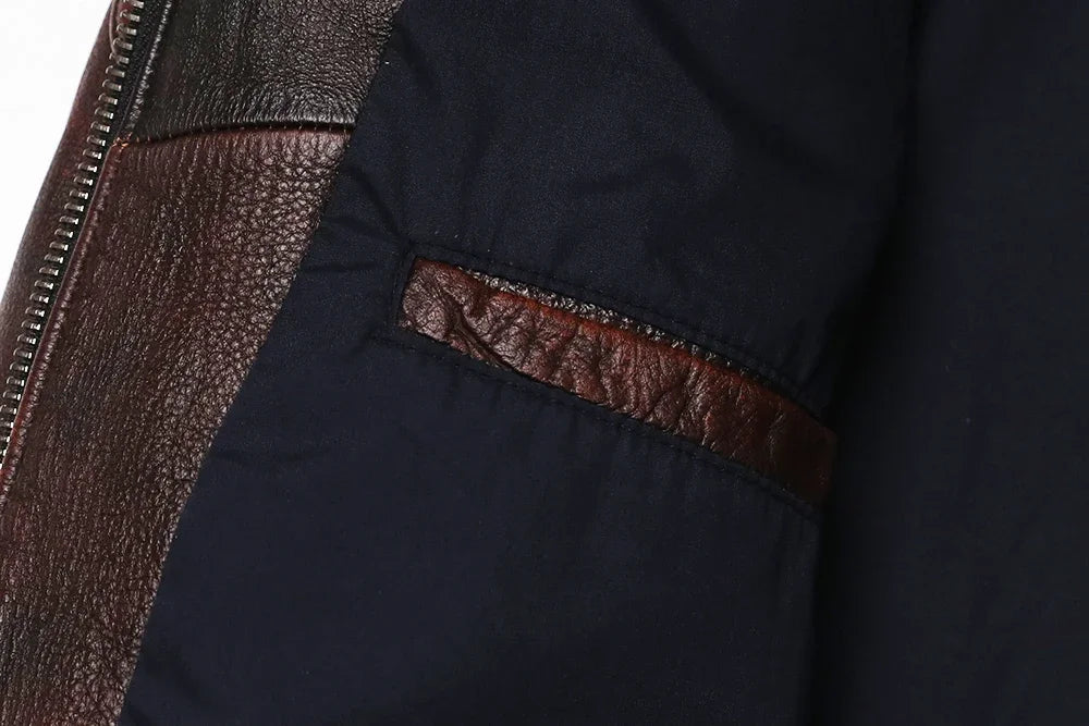 veste moto en cuir homme - helmetix CP 100