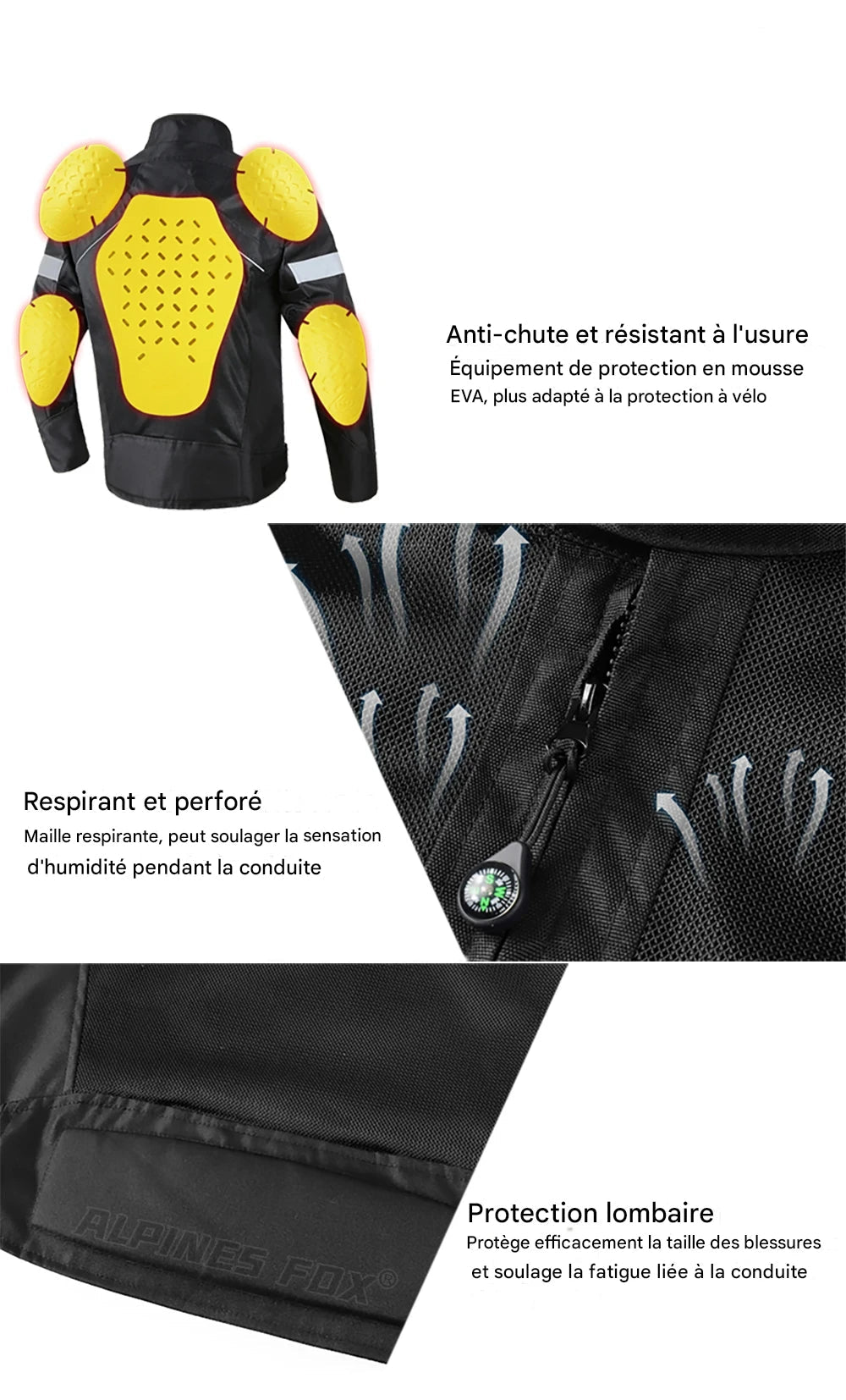 veste moto été homme (ECE) - HELMETIX TPO 236