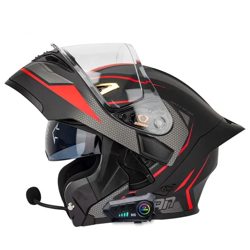 Casque moto modulable bluetooth intégré - HELMETIX B25
