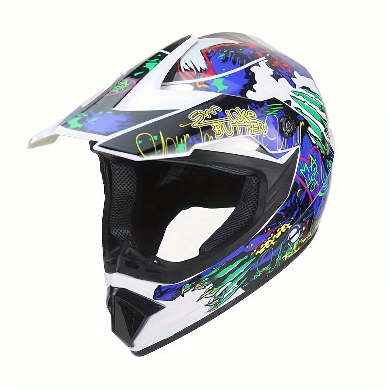 Casque de moto cross enfant / Adulte - Helmetix RED 123