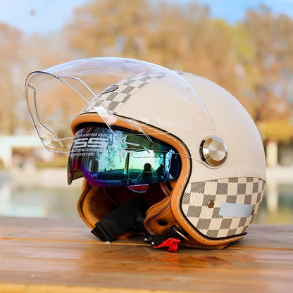 Casque moto vintage homologué - Helmetix BGX 850