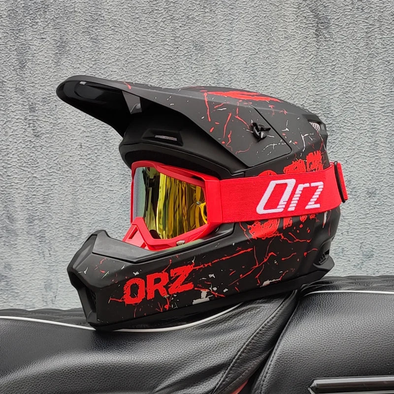 Casque moto cross blanc - Helmetix MP 92