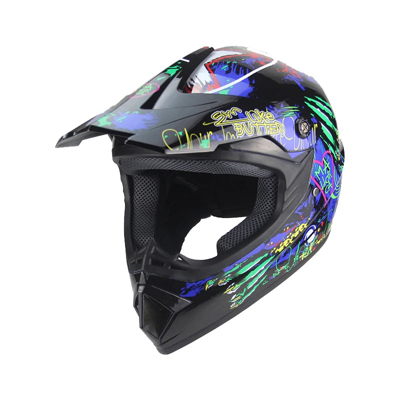 Casque de moto cross enfant / Adulte - Helmetix RED 123