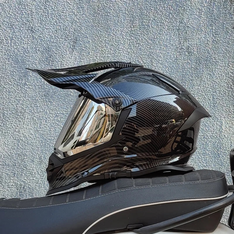 Casque moto cross carbone - Helmetix LX 56