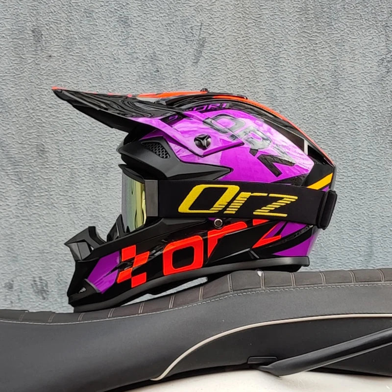 casque moto cross avec lunette - Helmetix LX 58