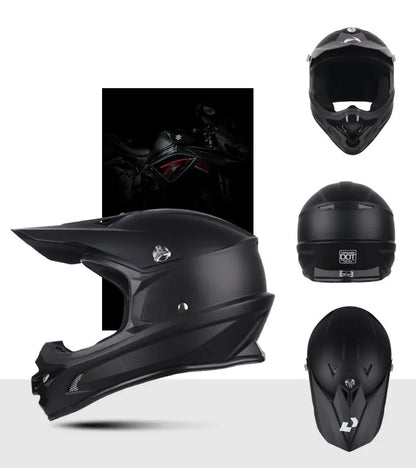 Casque moto cross noir - Helmetix MP 73