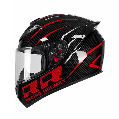 casque moto rouge intégrale - Helmetix PCX 456