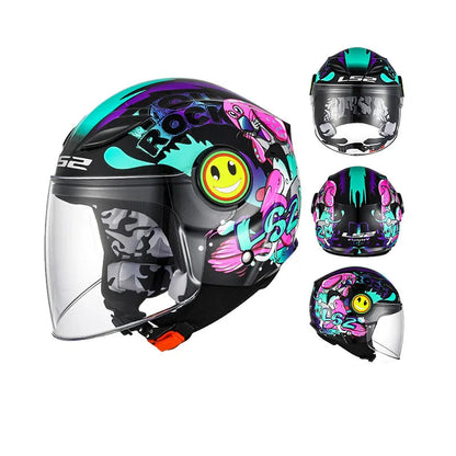 Casque moto enfant 50 cm - Helmetix JRK 34