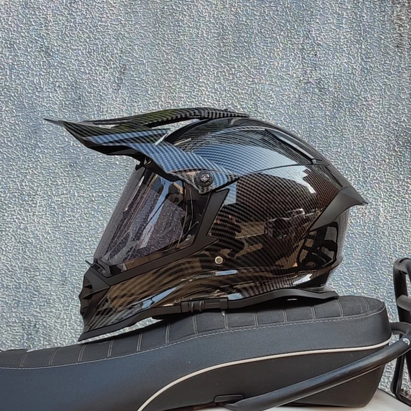 Casque moto cross carbone - Helmetix LX 56