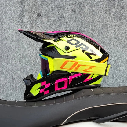 casque moto cross avec lunette - Helmetix LX 58