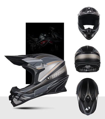 Casque moto cross noir - Helmetix MP 73