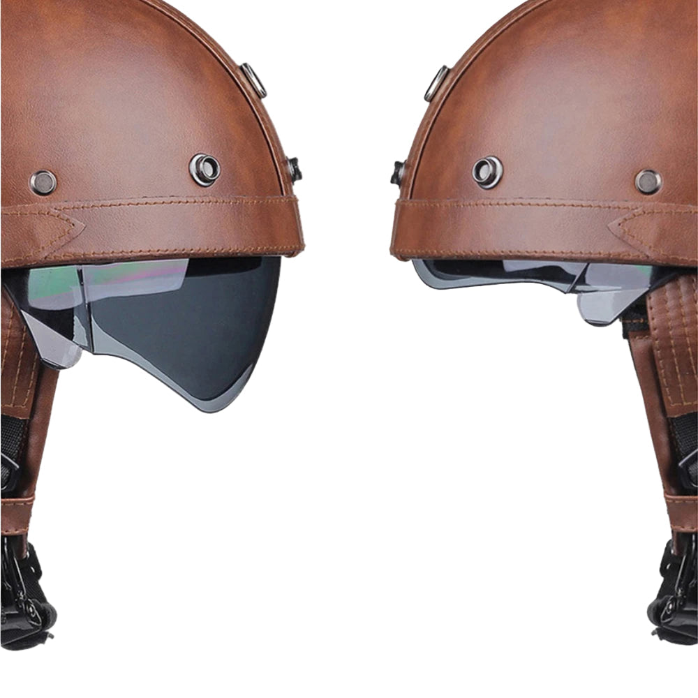 Casque moto vintage avec lunette - Helmetix NXV 265