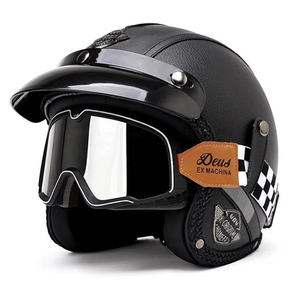 Casque jet moto vintage - Helmetix VIP 89