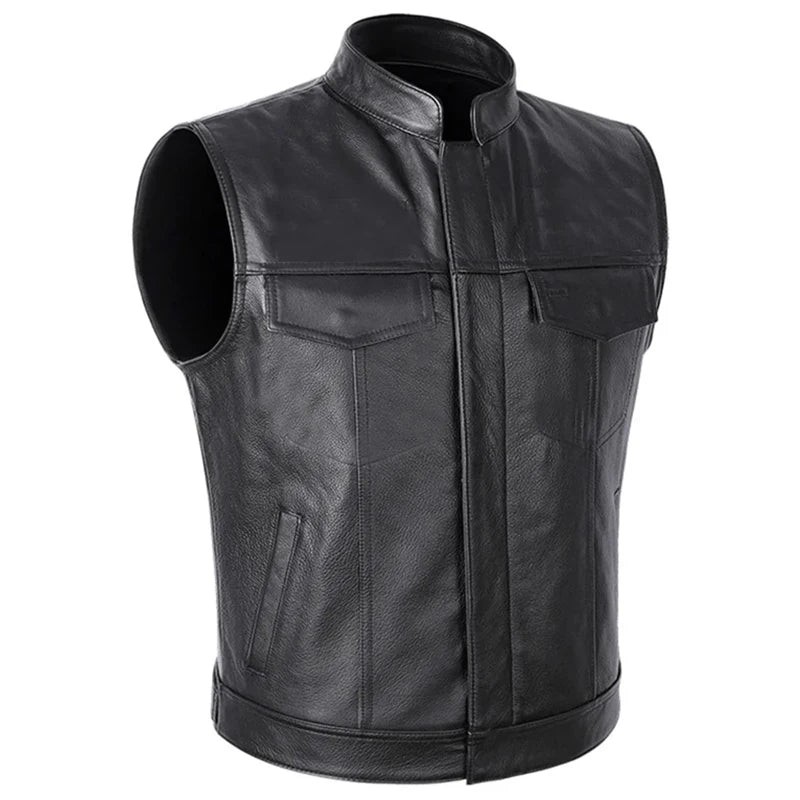 veste en cuir sans manche - helmetix ANR 69